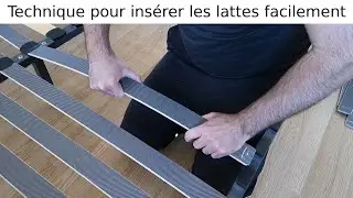 Comment insérer les lattes en bois d'un lit sans démonter cabochons plastiques noirs aux extrémités