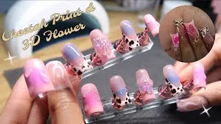 BEGINNER NAIL TECH SERIES | Cheetah & 3D Flower *FAIL*