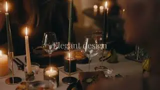 Elegant rustic dinner candles