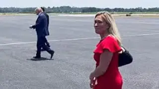 Marje Snubbed by Trump on Airport Tarmac