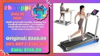 07/22/2025 | Amazon Promo Deal Daily | 50% OFF | Walking Pad Treadmill &ndash; Foldable Handles & Incline