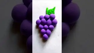 clay grapes 🍇 how to make easy clay grapes #clay #grape #shorts