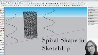 Spiral line in SketchUp #sketchup