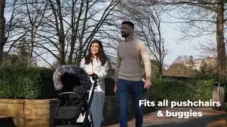 Pram Fur Hood Trim Attachment for Pushchair