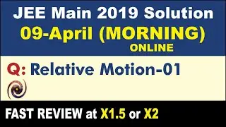 JEE Main 2019 Physics Solutions | Relative Motion 01