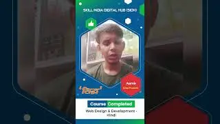 Amir's Journey: Upskilling with SIDH for a Bright Future in Web Development #SkillIndia #Inspiration