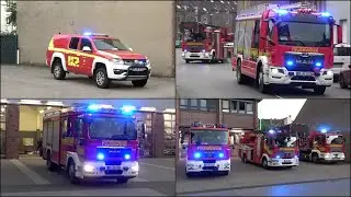 [Neues HLF | STURM über HERTEN] Einsatzfahrten Berufs- und Freiwillige Feuerwehr Herten