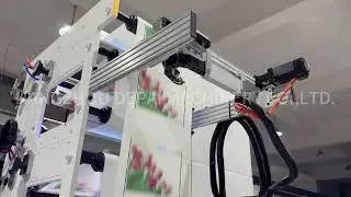 320mm 5 colors 80m/min vertical type LED UV stacked flexo printing machine