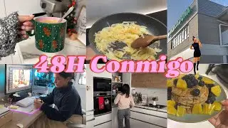 48h Conmigo: Pedido de SHEIN 🛍️, compras Lidl y mercadona, hago tortilla y nos vamos de compras 🛒 .