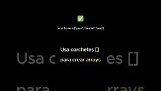 &iquest;Qu&eacute; es un Array en JavaScript? &iexcl;As&iacute; de simple! 🔥#shorts