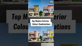 Top Modern Exterior Colour Combinations for 2 Storey House | 30x42 ft Design #home #duplex