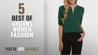 Angvns Women Fashion [2018 Best Sellers]: ANGVNS Women Long/Short Sleeve V Neck Flower Print Chiffon