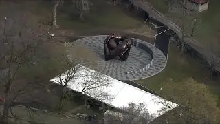 Embrace sculpture on Boston Common dedicated to racial equality