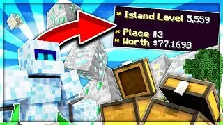 INSANE RICHEST SKYBLOCK ISLAND 75 BILLION DOLLARS WORTH | Minecraft Skyblock | PvPWars | Fire [9]