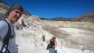 Volcan Stefanos Crater Nisyros (Νίσυρος) #4k walktrip