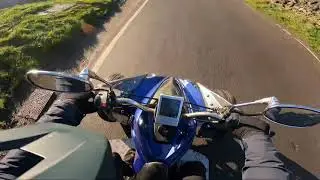 Ewden valley road over the strines on the quad. Summer 2020