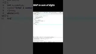 Program to sum of digits | Coding Craft |Programing Learning| c++ | #codingcraft