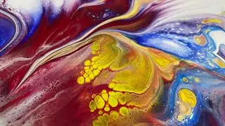 Beautiful Fairy Tale - Amazing Contrast - Rich Colors - Dutch Pour Style - Acrylic Pour Painting