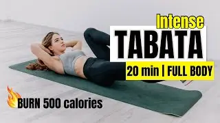 20-Min Intense TABATA Workout 🔥 Burn 500+ Calories | Full Body, No Equipment | no repeats