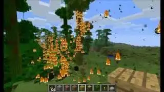 Minecraft full automatic Flamethrower without mod