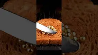 Satisfaction feels good#ASMR#bread#gold#satisfying