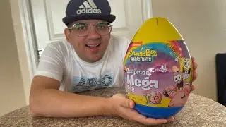 ABRINDO UM OVO SURPRESA MEGA GIGANTE DO BOB ESPONJA!!