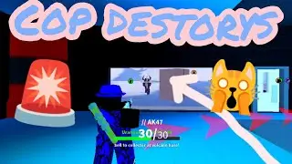 Cops destroy me while I'm robbing ROBLOX Jailbreak