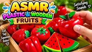 ASMR Plastic & Wooden Fruits Sounds | Relaxing