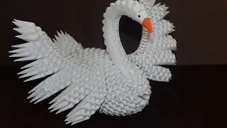 How to make 3d origami Swan 7  part1