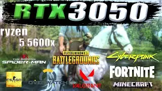 RTX 3050 + Ryzen 5 5600x Test in 10 Games
