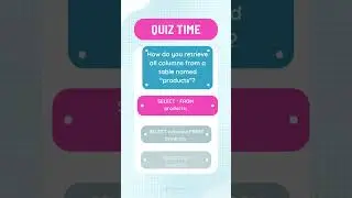 Learn SQL with quizzes| quiz 2 #sql #sqlserver #sqldeveloper #sqldatabase #mysql #mysql_workbench