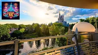 Magic Kingdom TTA PeopleMover 2024 4K Ride POV in the Rain   Walt Disney World Florida 2024