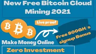 New Free Bitcoin Mining site 2021 |Free 800 Gh/s signup Bonus | Pro- Miner Free Bitcoin Cloud Mining