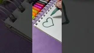 Activation of green metal marker. #satisfying # #shorts #posca #asmr #markers #activating #drawing