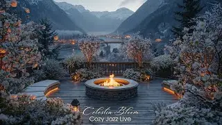Morning Garden Jazz LIVE 24/7 🌿 | Soft Jazz, Winter Flowers & Calm View