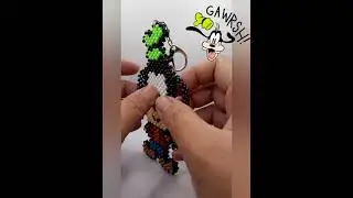 Goofy beaded keychain