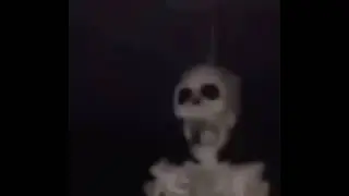 Skeleton spinning on fan meme