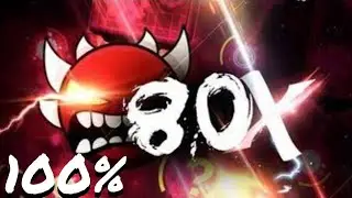80 x (EXTREMEDEMON) 100%- GEOMETRY DASH