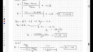 2.2.2ab Inverting Configuration. Changes in open-loop gain A negligibly impacts closed-loop gain G.