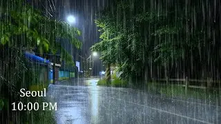 Overcome Stress with Gentle Rain on Night Street | ASMR Rain to Deep Sleep