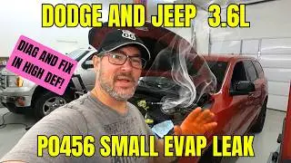 Dodge and Jeep P0456 small EVAP leak diag and fix (smoke it!)