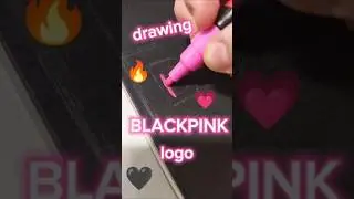 #Blackpink logo 🖤🩷 what #kpop logo's next? #shutdown #drawing #art #logo #blink #fanart