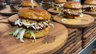 Buldak Burger Test beim Ottensener Foodkitchen , der sch&auml;rfster Burger in Deutschland?
