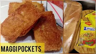 Maggi Pockets | snacks| masala Maggi bread pockets recipe