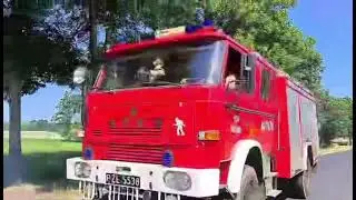 Dojazd alarmowy zastępów z JRG Grodzisk, OSP Wioska, Jabłonna oraz Gnin