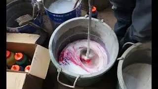 左官職人 | 色漆喰 | グラデーション | Color-Shikkui Plastering