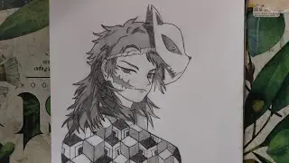 How to draw sabito | demon slayer anime sketch. #Sabito #DemonSlayer #AnimeSketch #PencilDrawing 