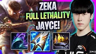 ZEKA PLAYING FULL LETHALITY JAYCE! - HLE Zeka Plays Jayce Mid vs Tristana! | Season 2024