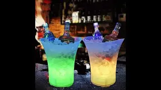 7L Rechargeable LED Plastic Camping Ice Bucket Color Changing Lighted Creative Bluetooth Speaker