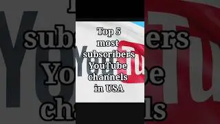 Top5 most subscribed youtube channels in USA #shorts #trend #viral